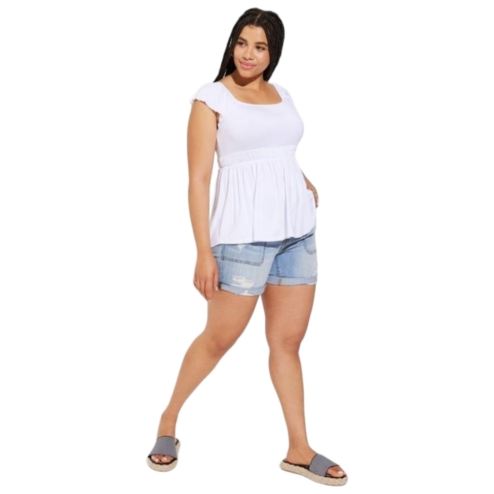 NWT Torrid Super Soft Square Neck Cinched Waist Babydoll Tank Size (4X)